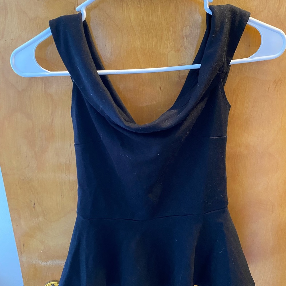Black off the shoulder Charlotte Russe top